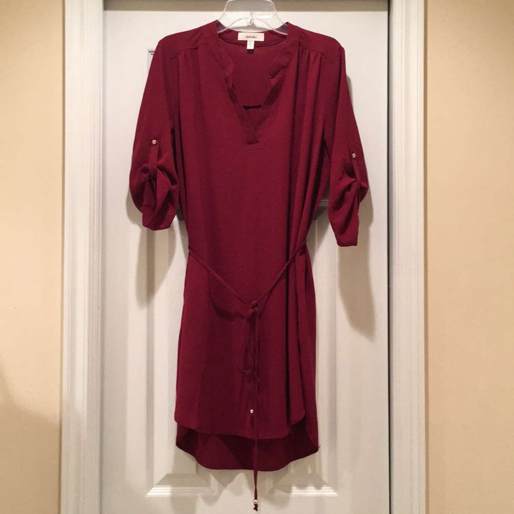 Meraki Maroon Dress